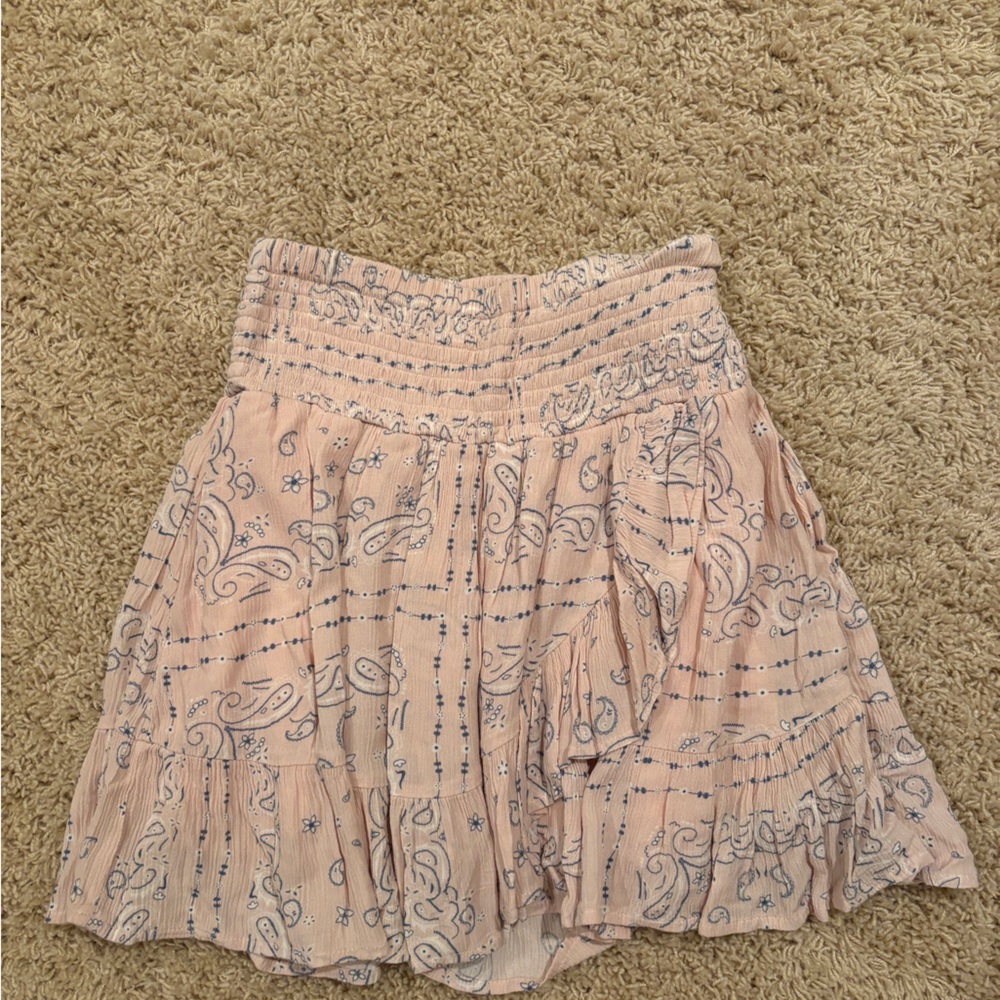 Pookie and Sebastian light pink paisley skirt